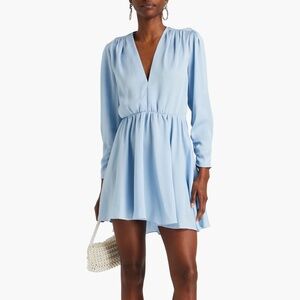 size 40 Maje Revolver Cinched Sleeve Dress Sky Blue